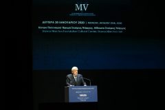 Ο Πρόεδρος της Δημοκρατίας κατά τη διάρκεια της ομιλίας του