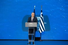 Ο Υπουργός Εσωτερικών Παναγιώτης Θεοδωρικάκος κατά τη διάρκεια της ομιλίας του