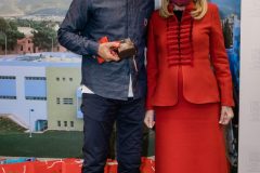 Ο προπονητής του Ολυμπιακού με τη Μαριάννα Β. Βαρδινογιάννη